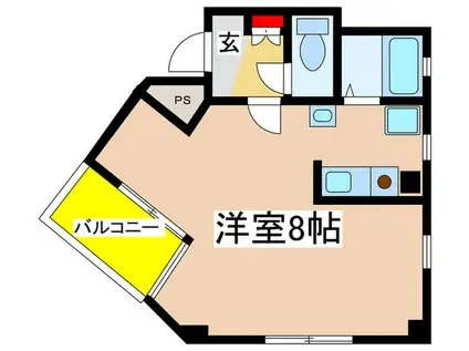 ビラサンライト(ワンルーム/2階)の間取り写真