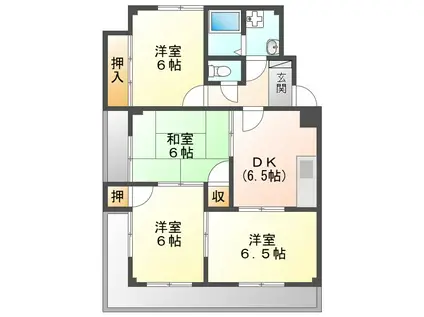 エステート南山TS・1(4DK/4階)の間取り写真