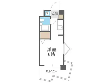 メゾン・ド・西新(ワンルーム/6階)の間取り写真