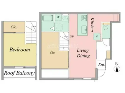 シェソワ天王(1LDK/1階)の間取り写真