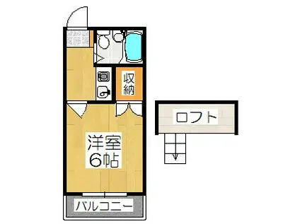 シネマ御陵(1K/1階)の間取り写真