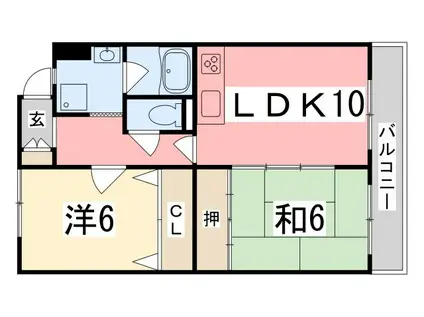 WING手柄(2LDK/1階)の間取り写真