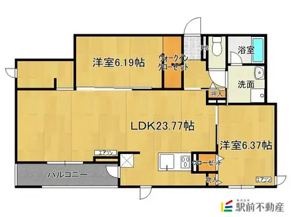 D-ROOMさくら(2LDK/2階)の間取り写真