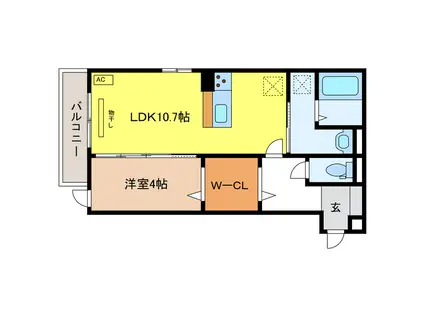REGULUS(1LDK/3階)の間取り写真
