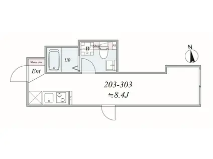 ETERNA FOREST(ワンルーム/3階)の間取り写真