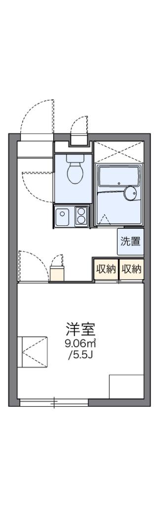 レオパレス水堂(1K/1階)の間取り写真