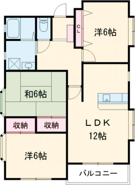 グリーンヒルズ野田(3LDK/2階)の間取り写真