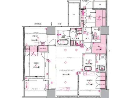 アイコニックタワー 新潟ステーション(3LDK/2階)の間取り写真