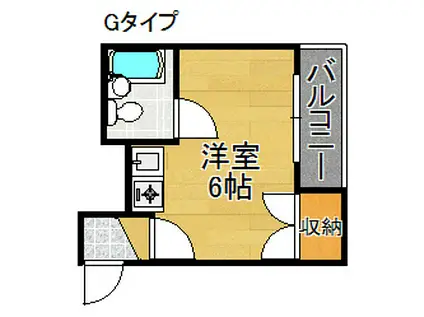 UPPER HOUSE住之江公園(ワンルーム/1階)の間取り写真