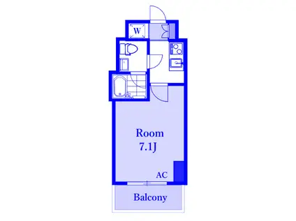 マリーナヨコハマベイタワー(1K/3階)の間取り写真