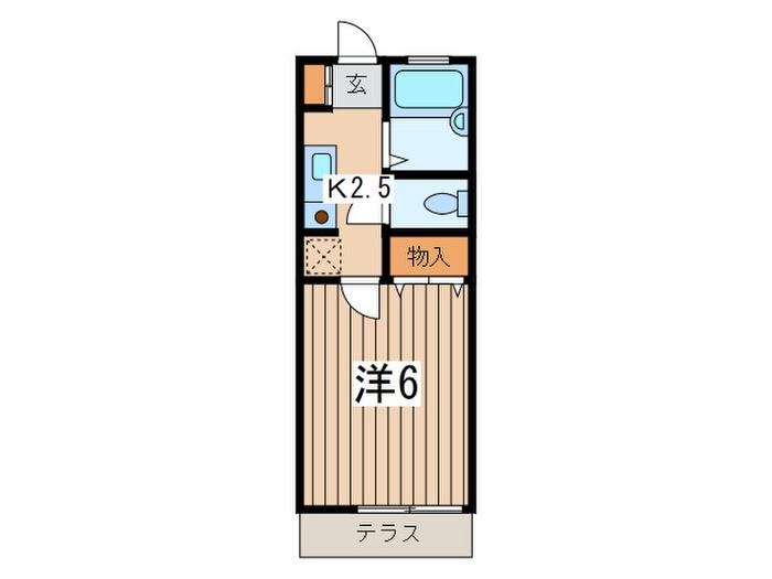 サンラピス壱番館(1K/1階)の間取り写真