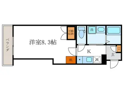 へーベルラボ京大前(1K/2階)の間取り写真