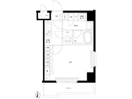 ルーブル武蔵小杉伍番館(1K/1階)の間取り写真