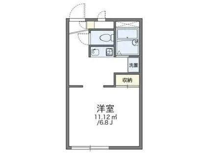 レオパレスウインドミル(1K/2階)の間取り写真