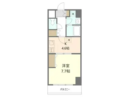 サンライズ八咲(1K/6階)の間取り写真