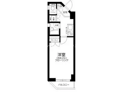 サンパティオ文京千石(1K/2階)の間取り写真