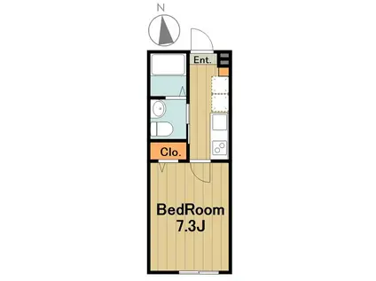 ラシャンス東橋本第5(1K/1階)の間取り写真