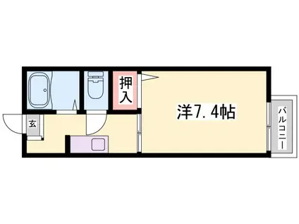 ハイツ フラリッシュII(1K/2階)の間取り写真