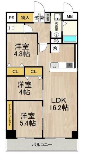 インプルーブ金山(3LDK/6階)の間取り写真