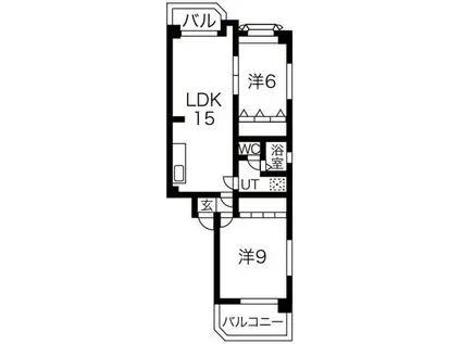 パールハイツトヨダ(2LDK/4階)の間取り写真