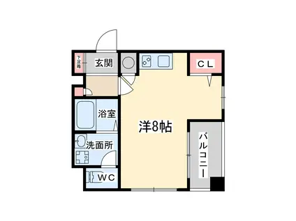 コンフォール南森町(ワンルーム/10階)の間取り写真