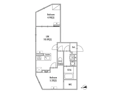 GRAN PASEO大森III(2LDK/2階)の間取り写真
