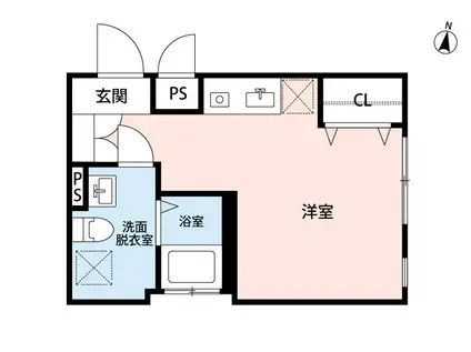 フェリオコート西日暮里(ワンルーム/4階)の間取り写真