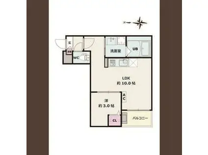 JACK ATSUTAKOSHINI(1LDK/1階)の間取り写真