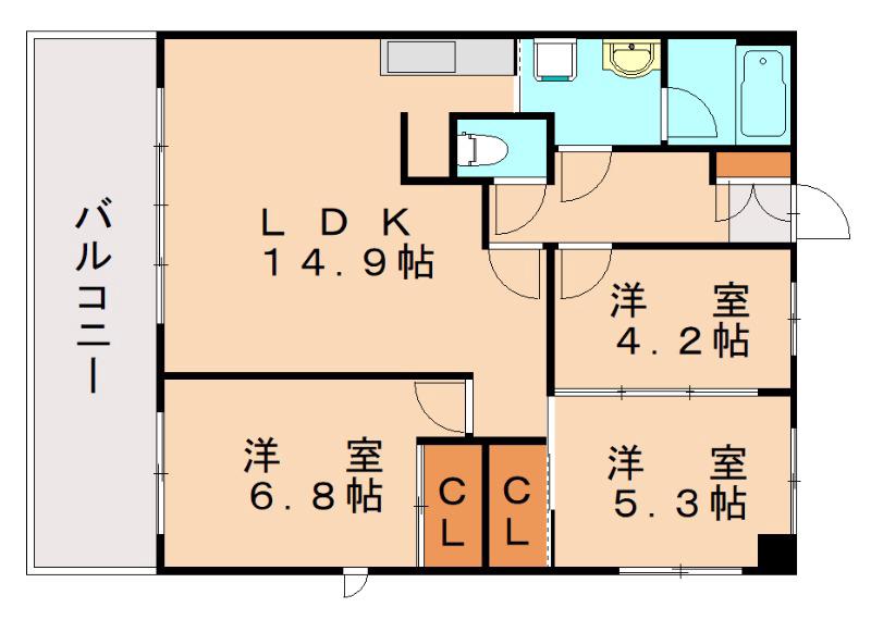 グランフォーレ(3LDK/2階)の間取り写真