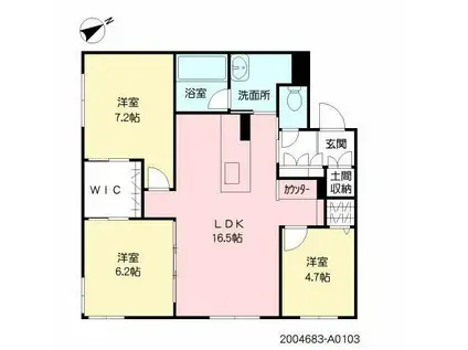 シャーメゾンステージ青葉(3LDK/1階)の間取り写真