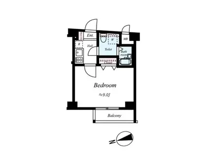 SIN-CITY上北沢XEBEC(1K/6階)の間取り写真