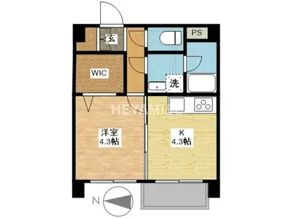 プレッソ 沼南(1LDK/2階)の間取り写真