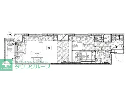 エストゥルースプラス三ノ輪(ワンルーム/4階)の間取り写真
