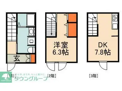府中市武蔵台1丁目計画(1LDK/1階)の間取り写真
