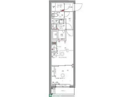 ユリカロゼ成増(1DK/2階)の間取り写真
