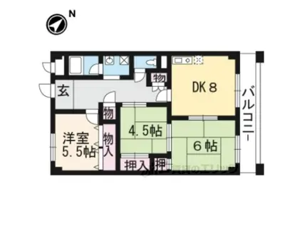 エリセオびわ湖(3DK/7階)の間取り写真