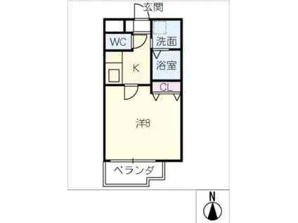 SUNNY MEIEKI(1K/6階)の間取り写真