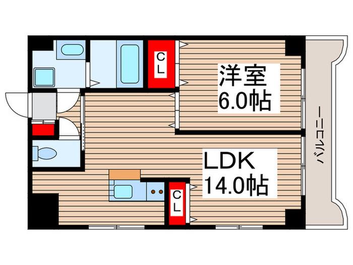 YTウエスト(1LDK/2階)の間取り写真