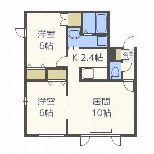 フォーサイトN44(2LDK/1階)の間取り写真