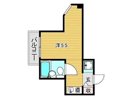 GSハイム高速神戸(ワンルーム/3階)の間取り写真