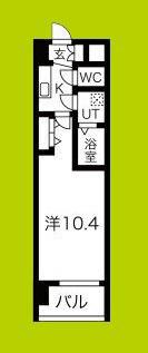 THE MUSIC COURT(1K/8階)の間取り写真