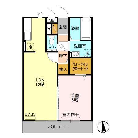サウスプラザ(1LDK/3階)の間取り写真