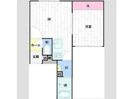 LE・EST II(1LDK/4階)の間取り写真