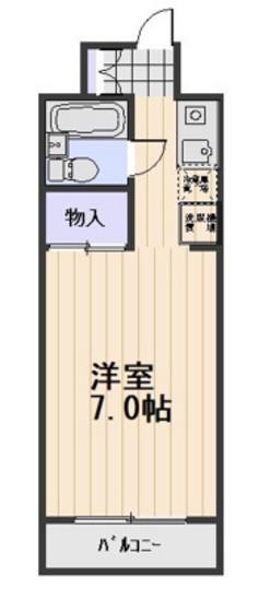 オークタウンマンション(1K/5階)の間取り写真