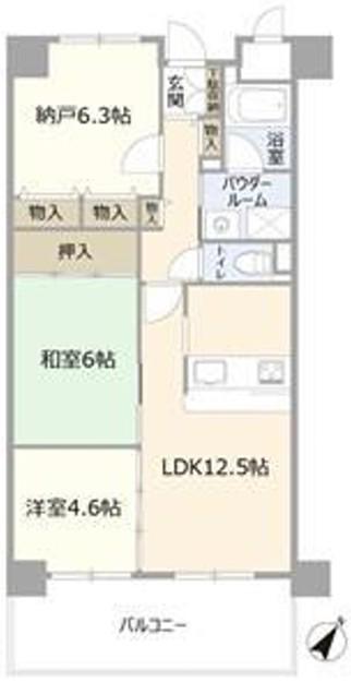 リヴィエール・デュ・ノール(3LDK/5階)の間取り写真