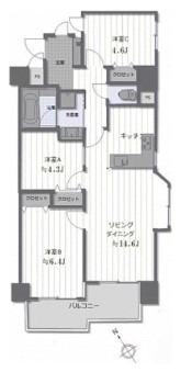 ジェム西川口NO5(3LDK/4階)の間取り写真