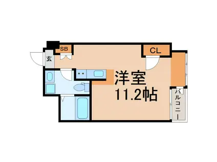 シャンブル杭瀬(ワンルーム/5階)の間取り写真