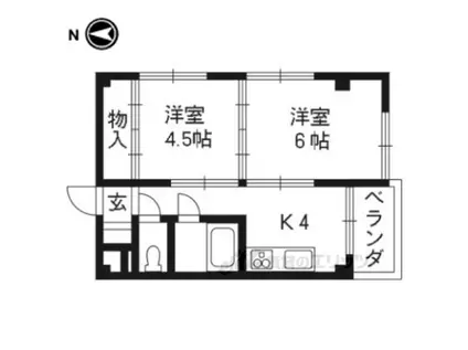 田中ハイツ(2DK/2階)の間取り写真