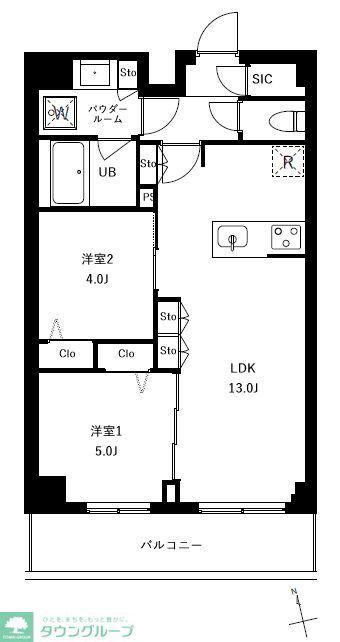 アーバンパーク船堀II(2LDK/5階)の間取り写真
