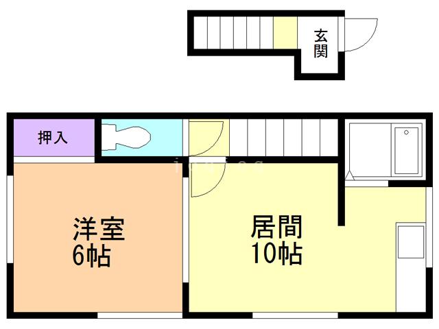 シエル長島(1LDK/2階)の間取り写真